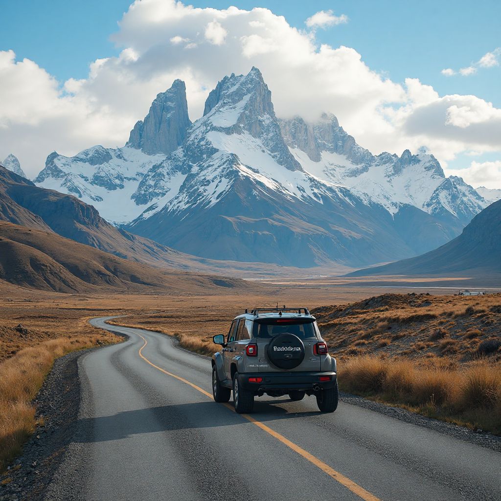Cliente explorando la ruta 40 en Patagonia